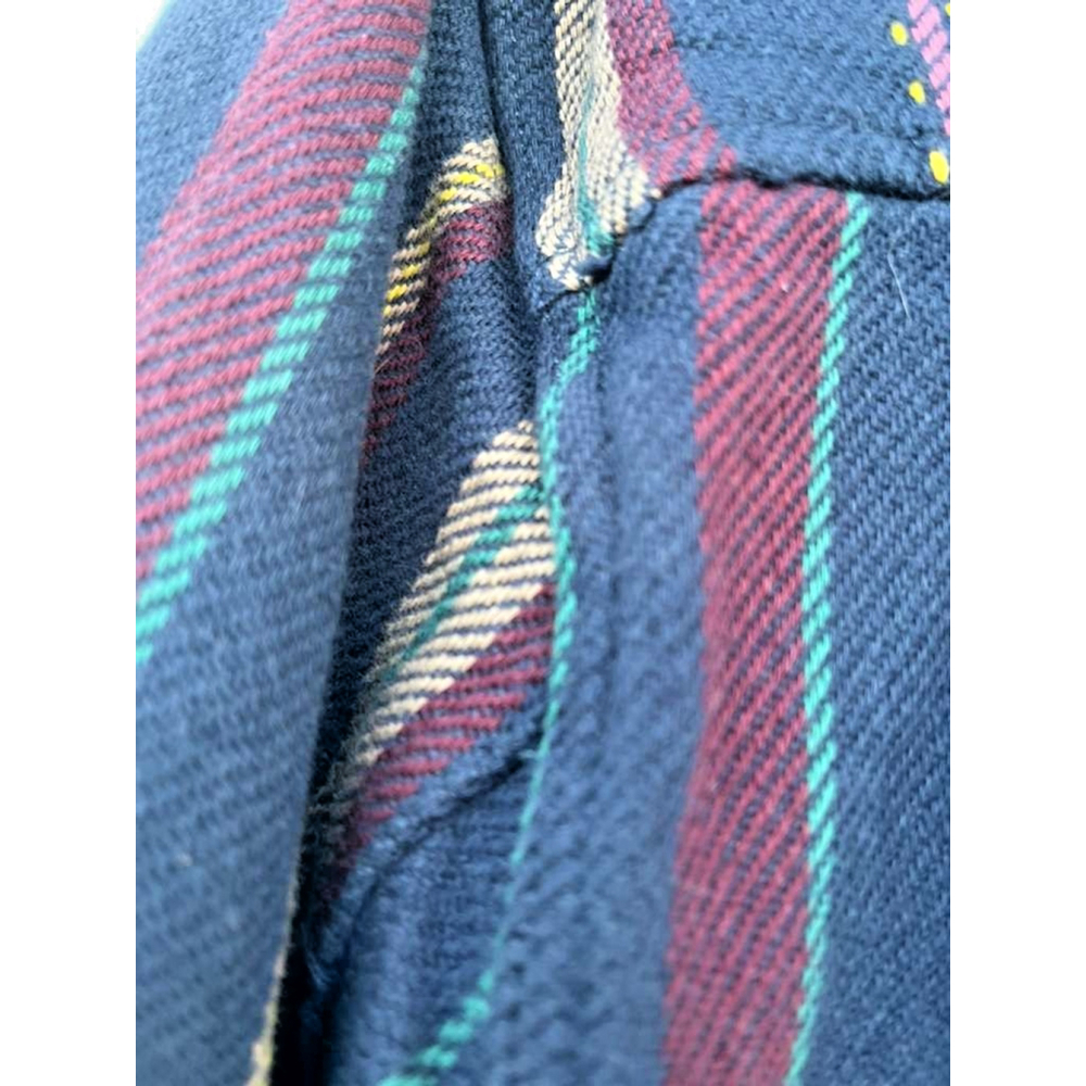 Vans Cropped Striped Jacket Raw Hem Canvas Denim Feel Women’s Large Y2K - Picture 15 of 15